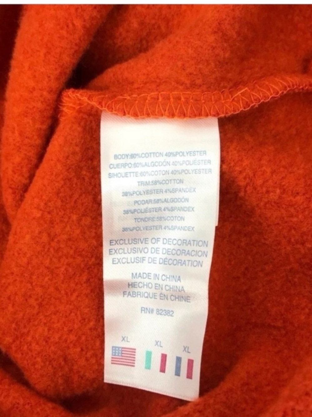 Champion Boys XL Ombre Hoodie Orange Red Fleece NWT - Picture 3 of 8